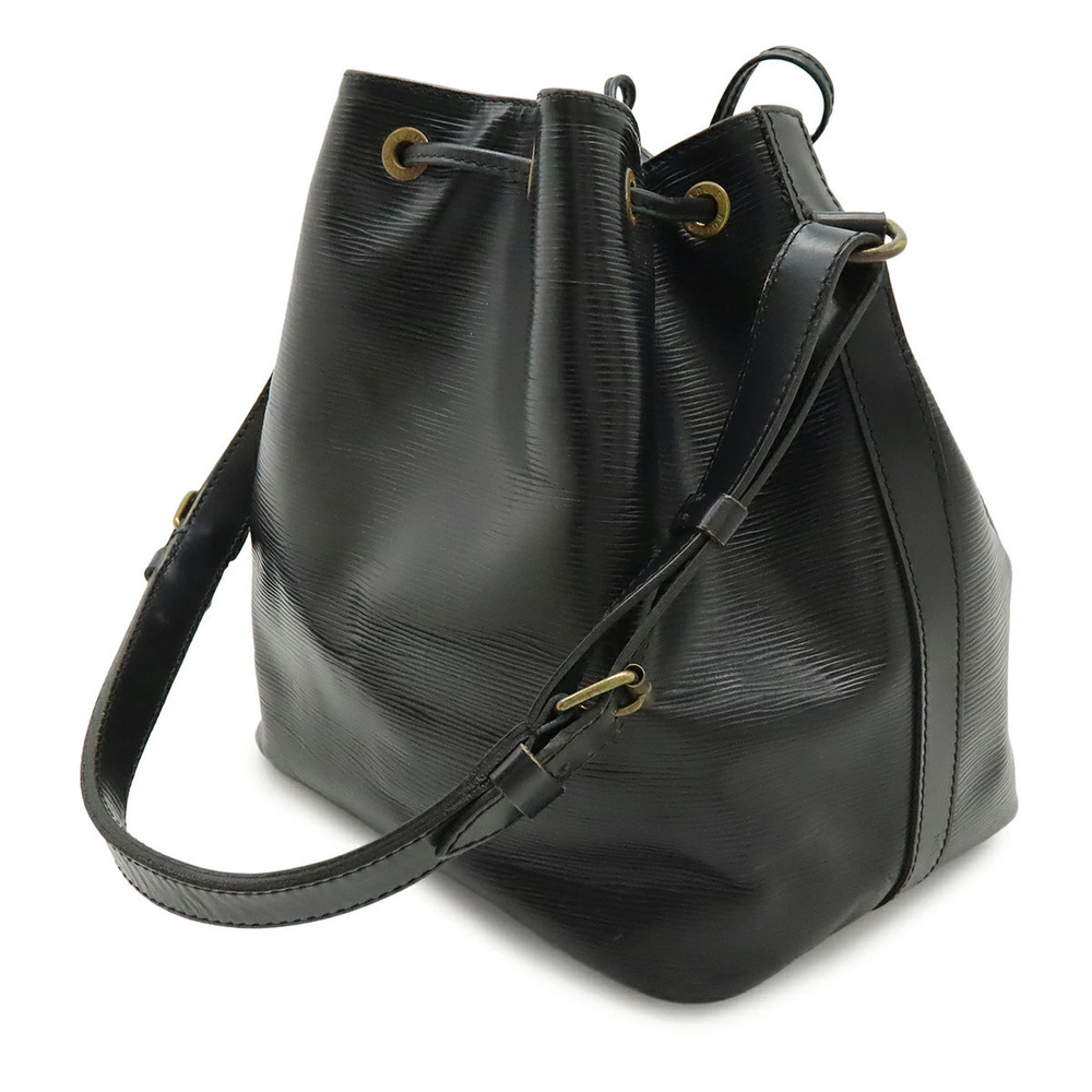 Louis Vuitton Hobo Epi Shoulder Bag Black Drawstring Noir Black
